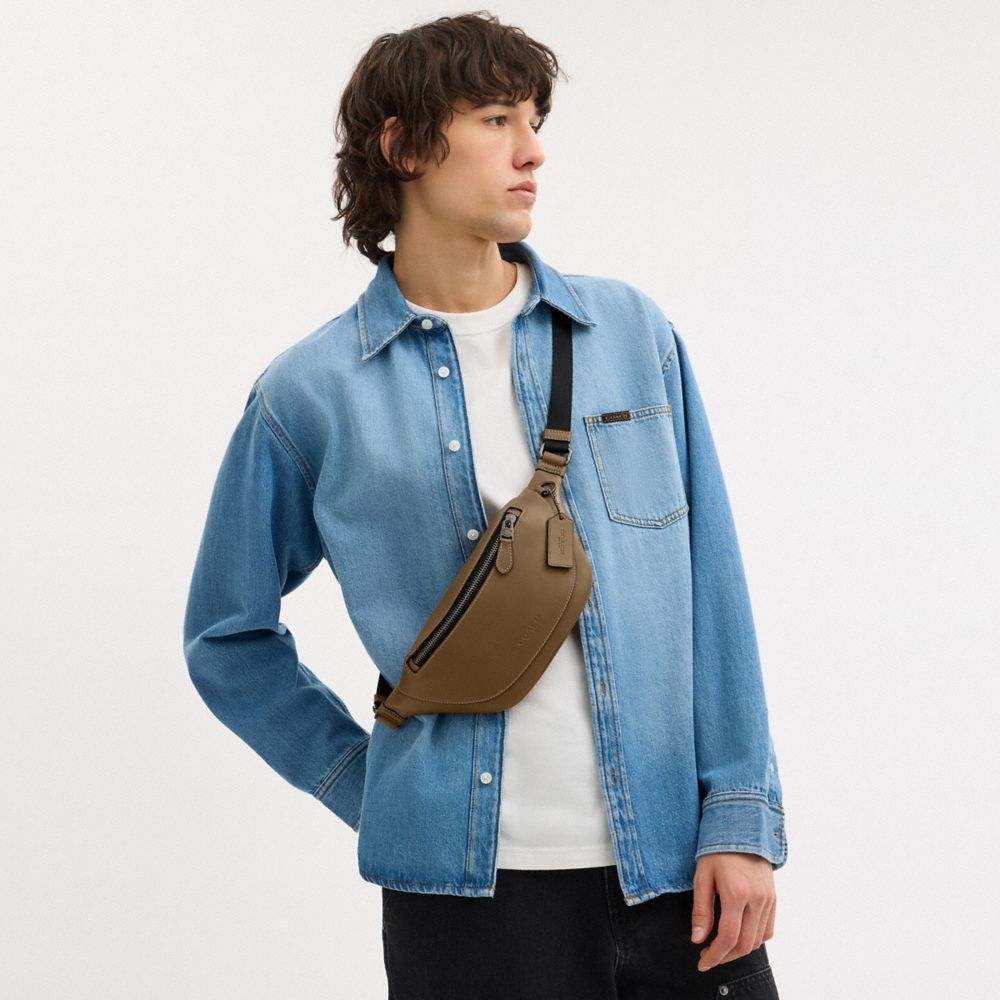 COACH®,Warren Mini Belt Bag,Leather,Belt Bag,Logo,Casual,,Detail View