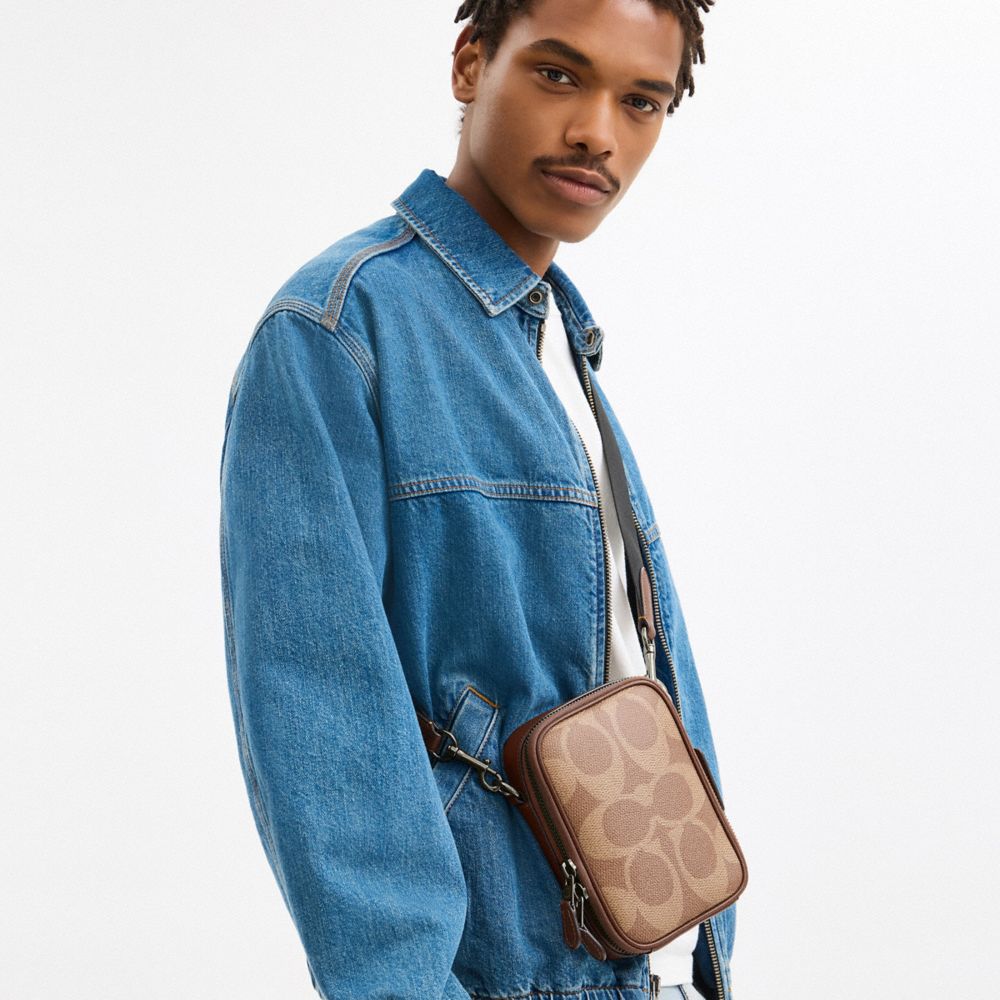 COACH®,Stanton Crossbody Bag In Signature Canvas,,Detail View
