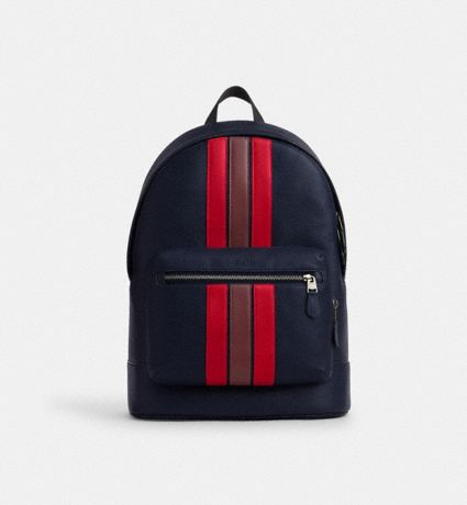 West Backpack With Varsity Stripe