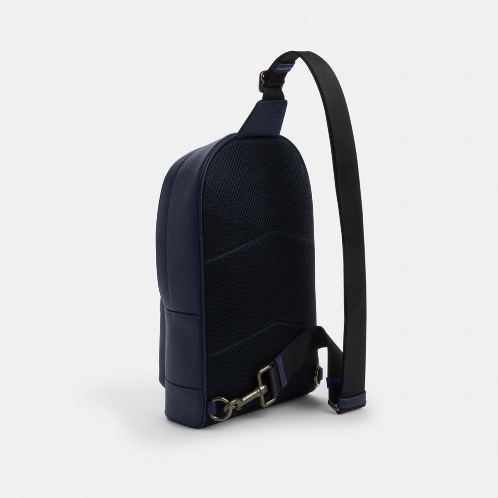 COACH®,Bronze Industriel/Bleu Marine Minuit Multi,Angle View