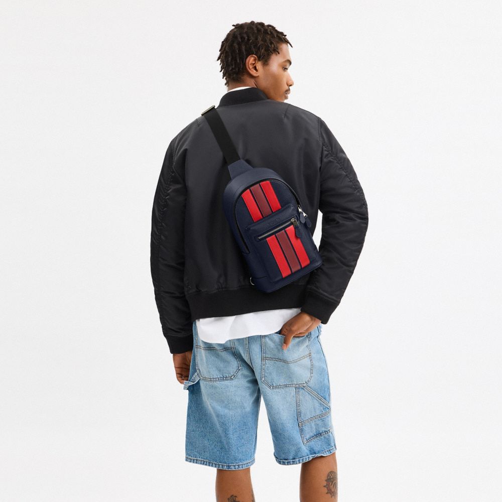 COACH®,Bronze Industriel/Bleu Marine Minuit Multi,Detail View