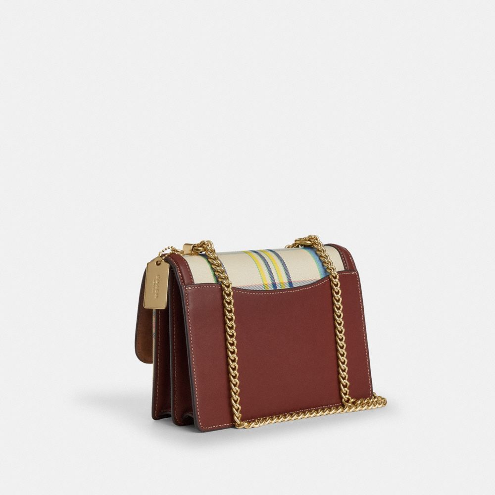 COACH®,Klare Crossbody Bag With Plaid Print,Multi Color,Angle View