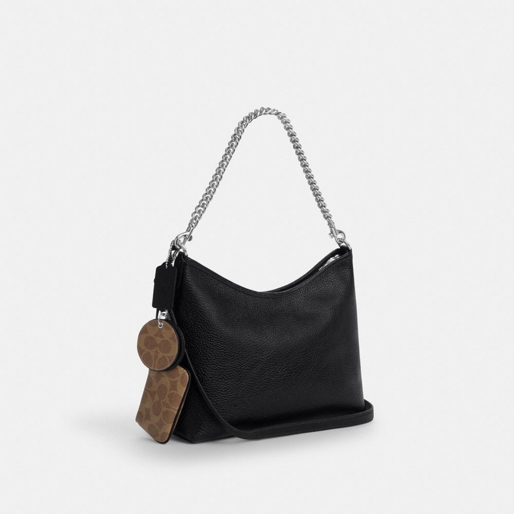 COACH®,Laurel Shoulder Bag With Mirror Charm And Pouch,,Angle View