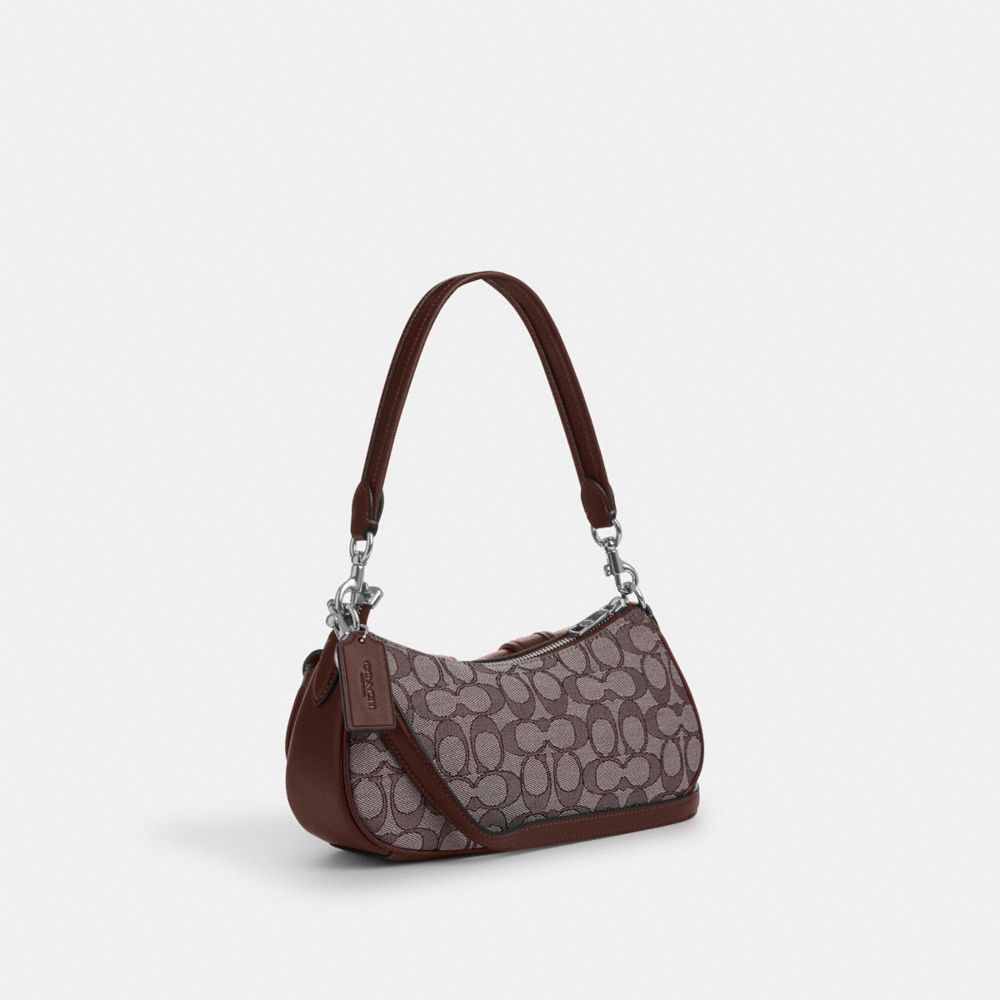 COACH®,Ashton Shoulder Bag In Signature Jacquard,,Angle View