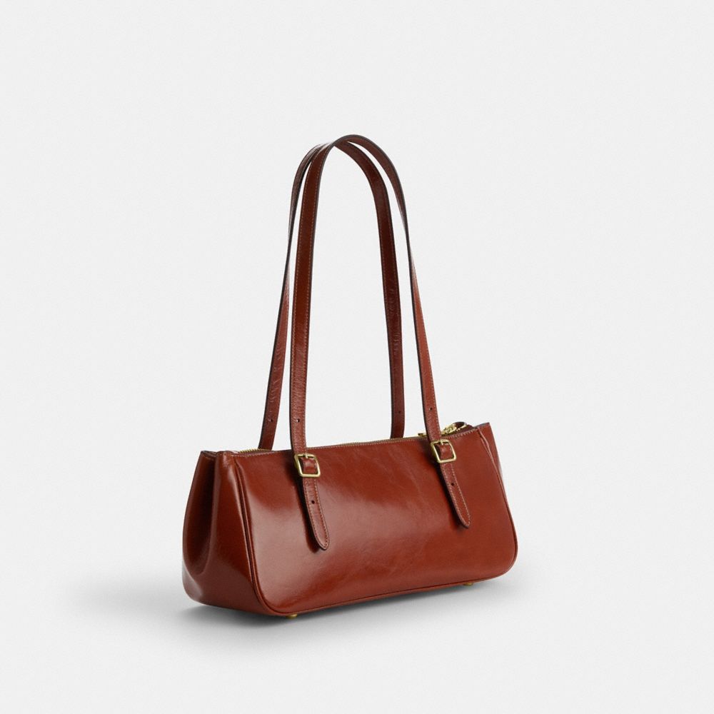 COACH®,SAC ÉPAULE ASTER,Cuir glacé,Im/Cannelle,Angle View