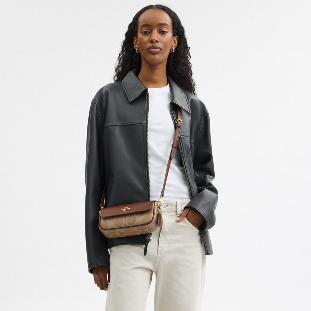 COACH®,Hailey Flap Bag In Signature Canvas,