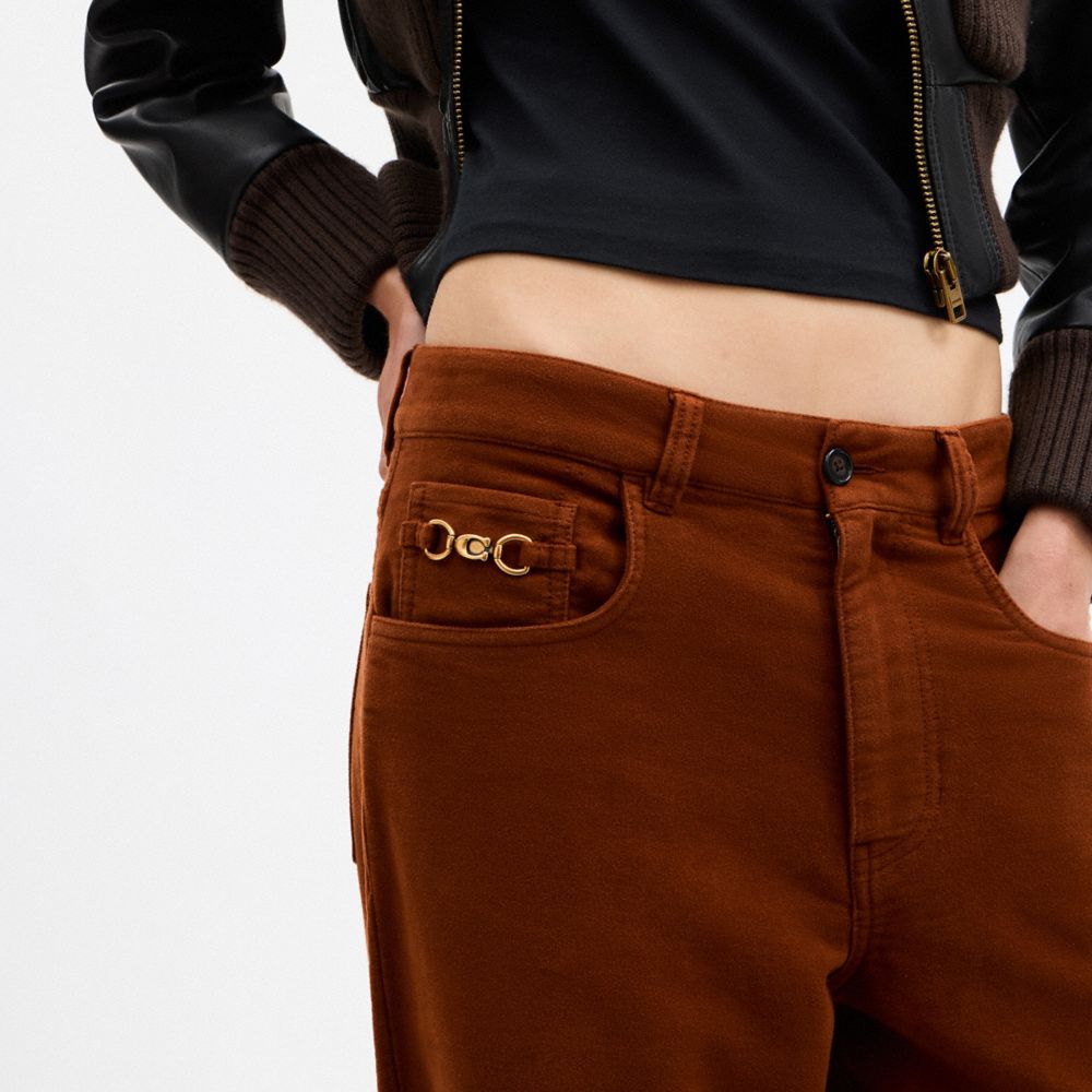 Coach Moleskin Pants In Brown