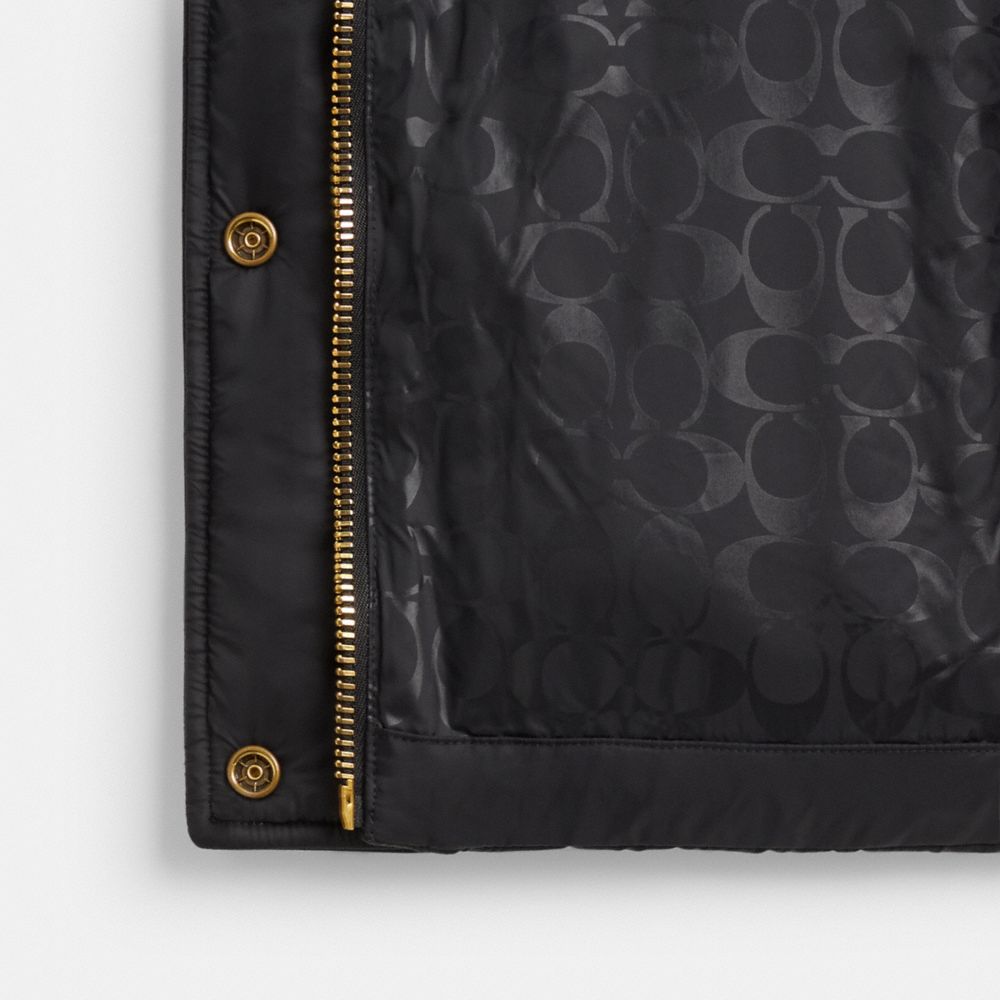 COACH®,Down Puffer Vest,,Inside View,Top View