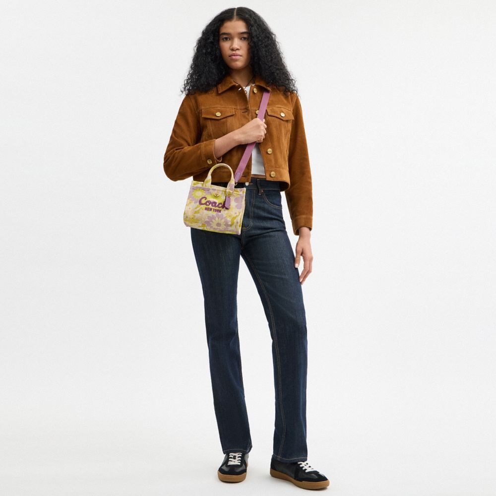 COACH®,Cargo Tote Bag 20 With Floral Print,