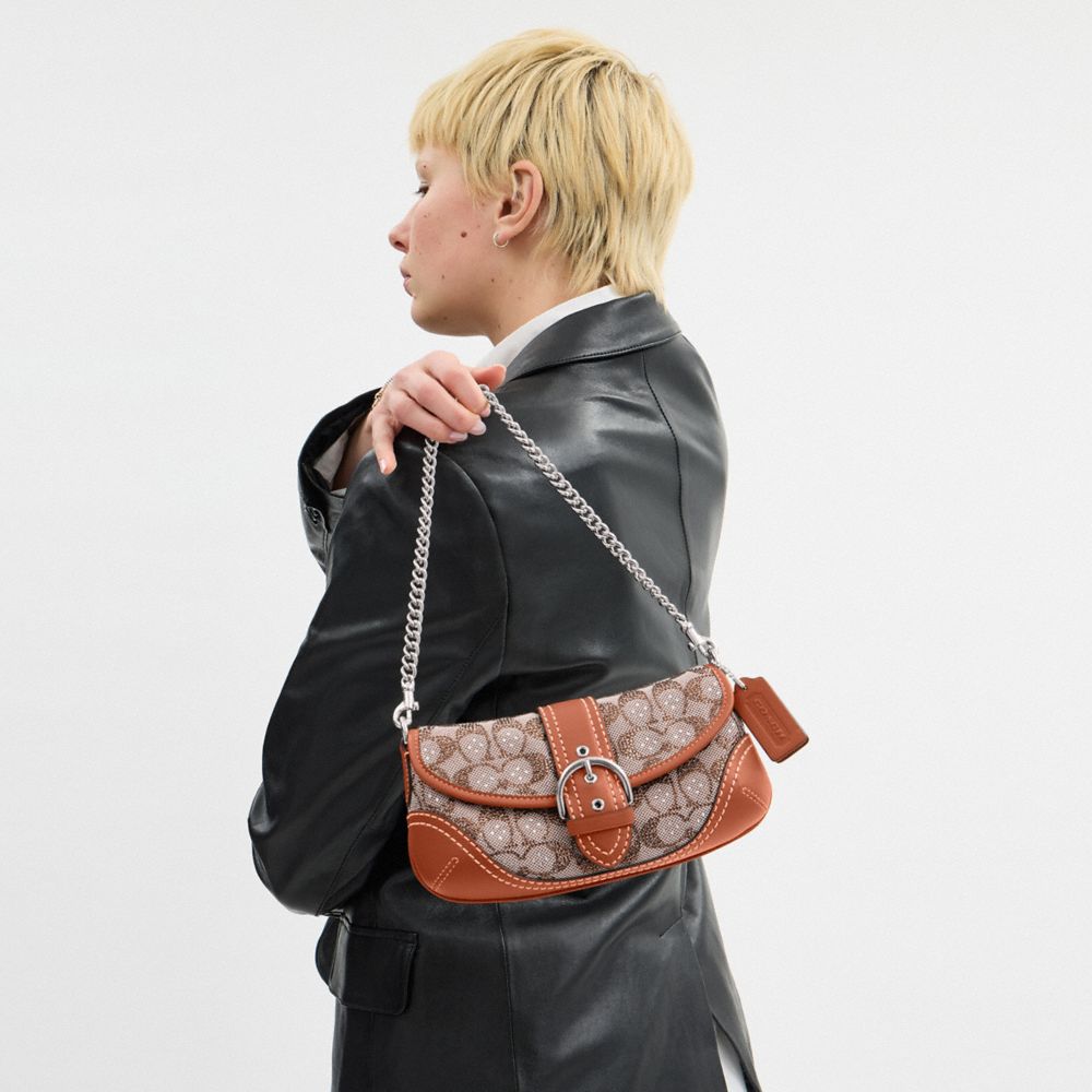COACH®,Soho Bag 25 In Crystal Signature Jacquard,,Detail View