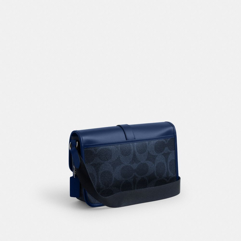 COACH®,リーグ メッセンジャー バッグ・ミックスド シグネチャー キャンバス,メッセンジャー&ボディバッグ,ﾃﾞﾆﾑ/ﾃﾞｨｰﾌﾟ ﾌﾞﾙｰ