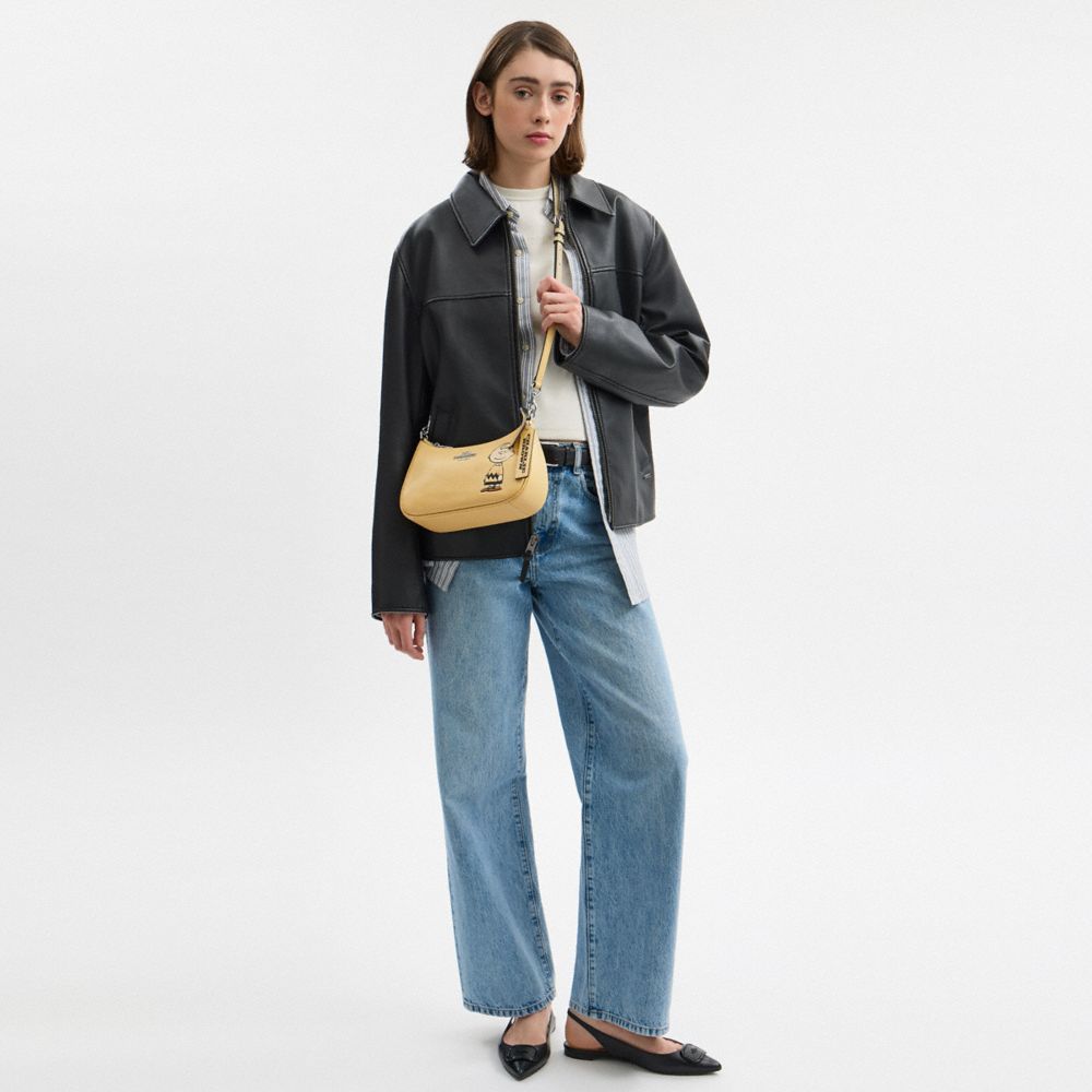 COACH®,Coach X Peanuts Teri Shoulder Bag With Charlie Brown,