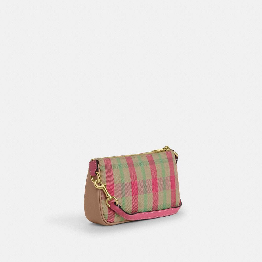 COACH®,Nolita 19 With Plaid Print,,Angle View
