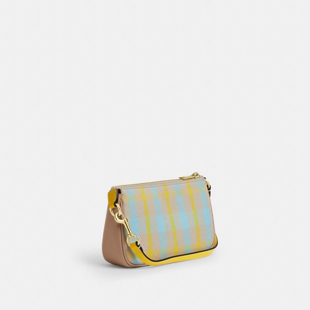 COACH®,Nolita 19 With Plaid Print,,Angle View