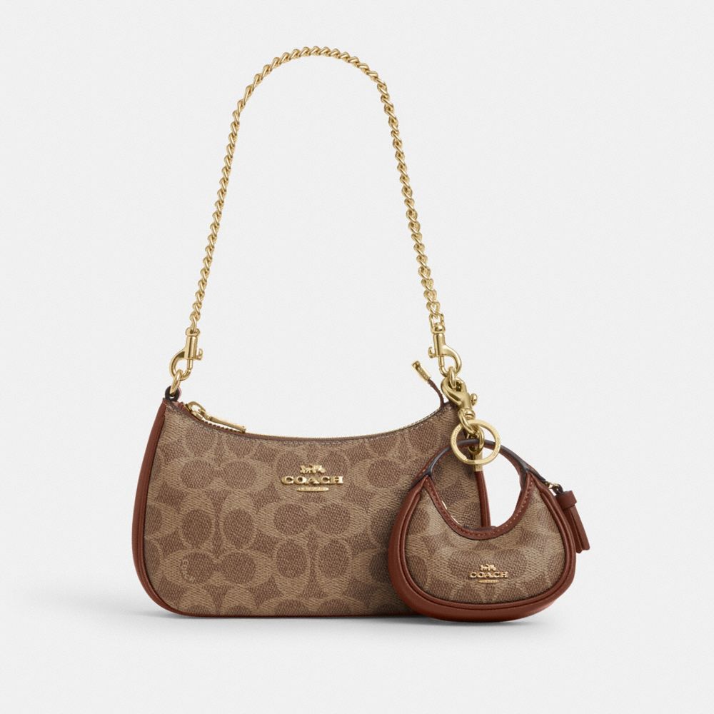 COACH®,Or/Marron Orangé/Brun,Angle View