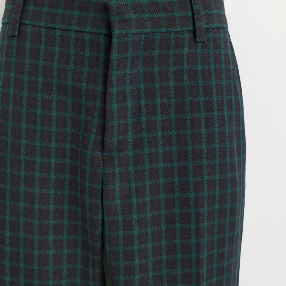 Restored Gingham Straight Leg Trousers