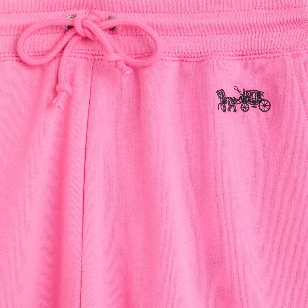 COACH®,Restored Signature Joggers,Cotton,Jogger,Sweatpant,Drawstring,Logo,Casual,Lounge,Pink,Scale View