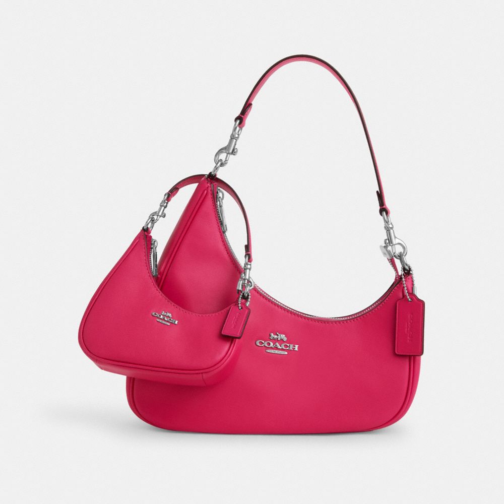 COACH®,Mini Twisted Teri Bag Charm,,Angle View