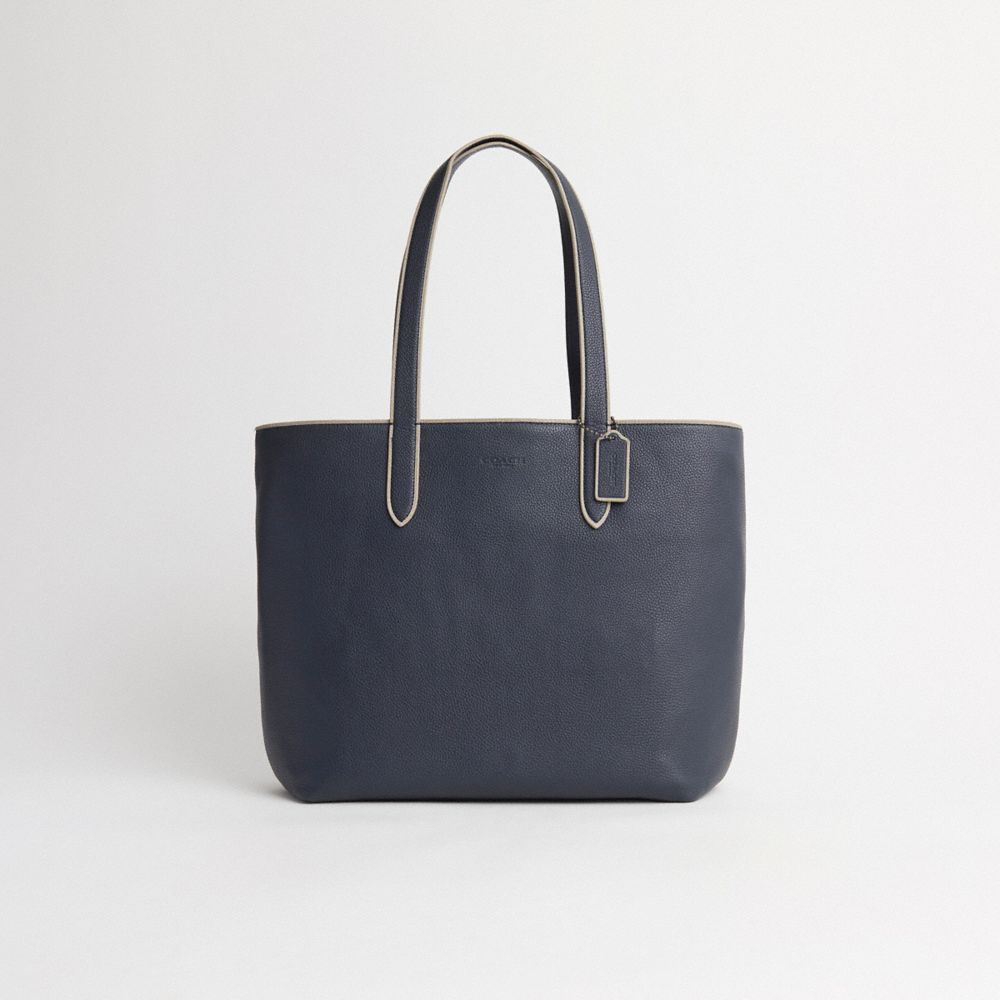 Gunmetal Midnight Navy Restored Metropolitan Soft Tote