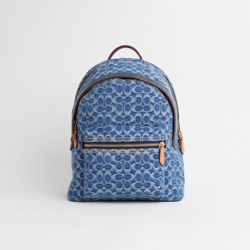 Coach Restored Charter Backpack In Signature Denim