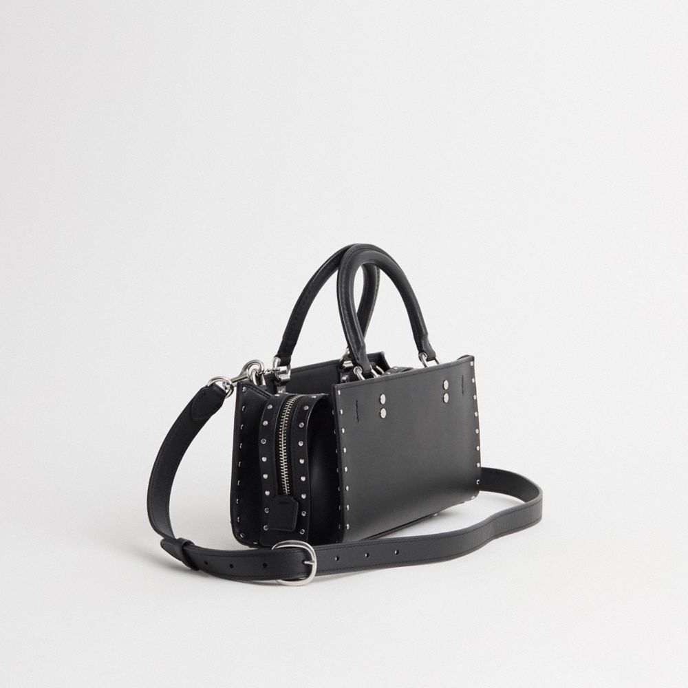 COACH®,Restored Rogue Bag 26 With Rivets,,Angle View