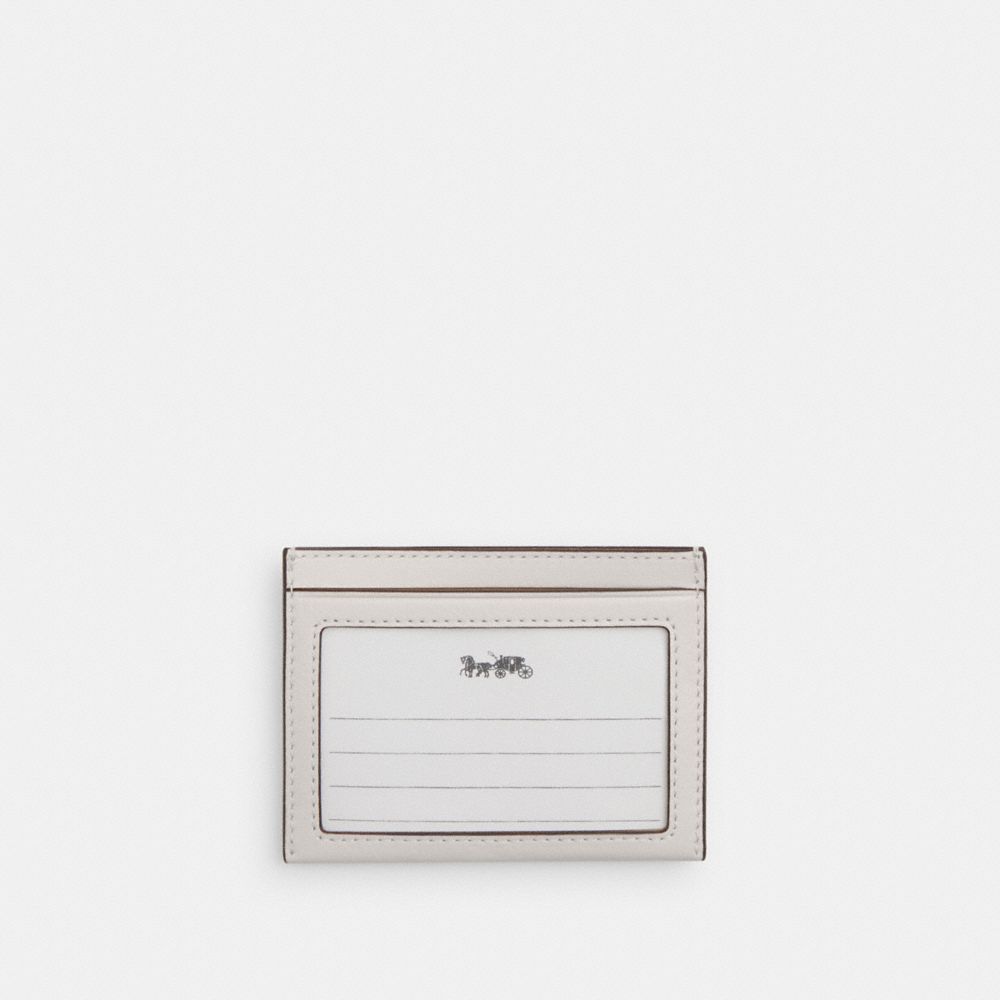 COACH®,Slim Id Card Case,Leather,Card Case,Metal,Logo,Casual,,Back View