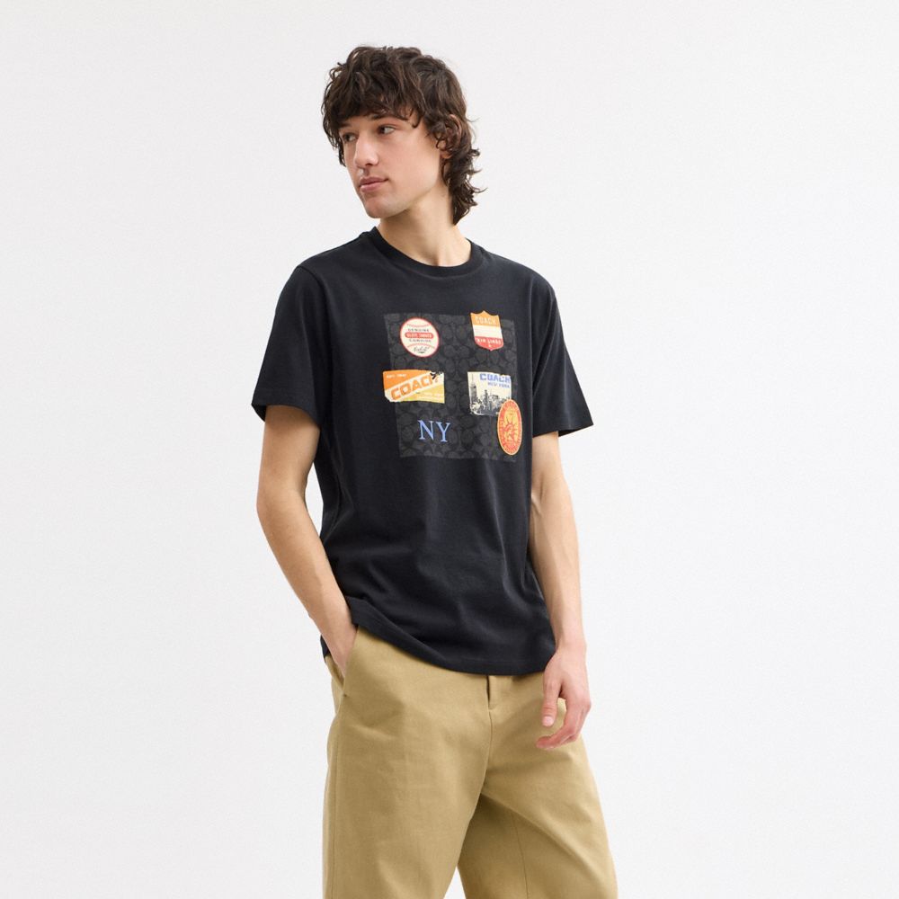 Coach Patch Signature T Shirt In Organic Cotton