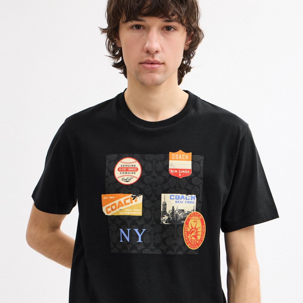Coach Patch Signature T Shirt In Organic Cotton