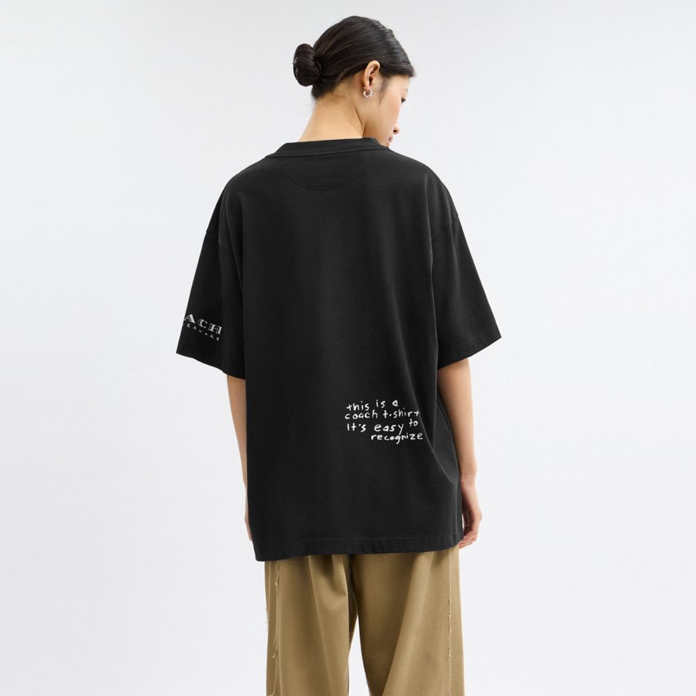 スケッチ ホース アンド キャリッジ リラックスド Tシャツ・オーガニック コットン 5