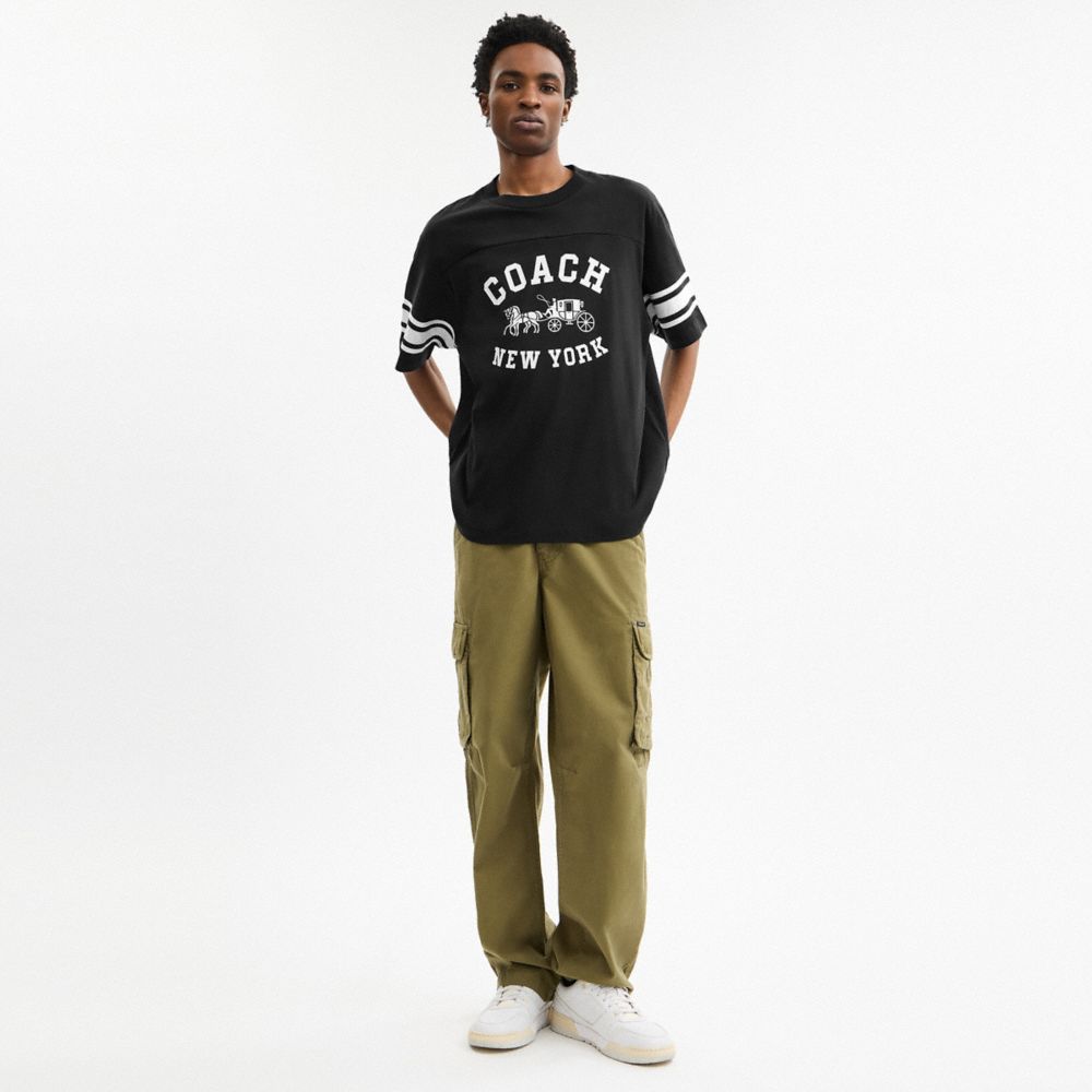 COACH®,Horse And Carriage Relaxed T Shirt In Organic Cotton,,Scale View