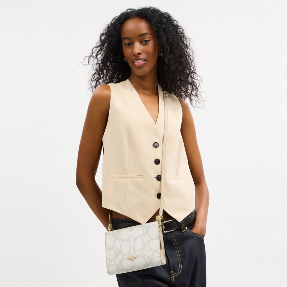 COACH®,Slim Crossbody Bag In Sketch Signature Canvas,