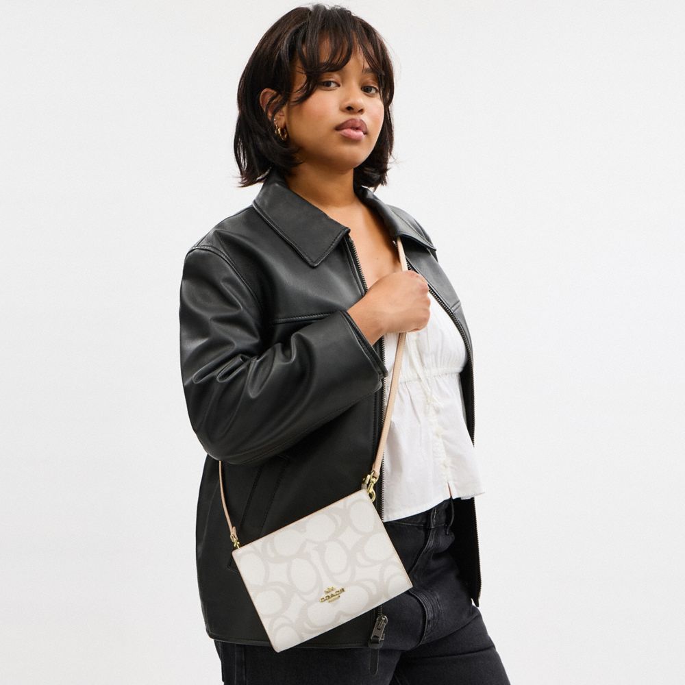 COACH®,Slim Crossbody Bag In Sketch Signature Canvas,