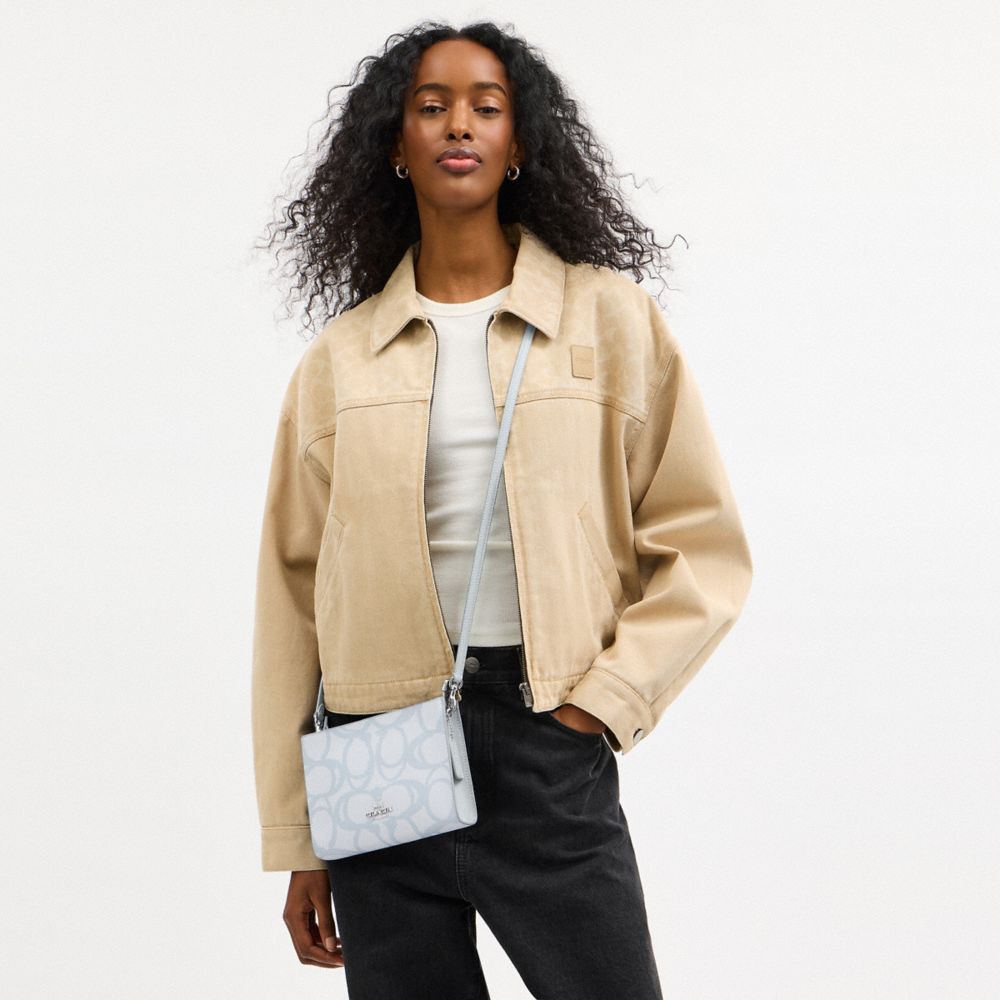 COACH®,Slim Crossbody Bag In Sketch Signature Canvas,