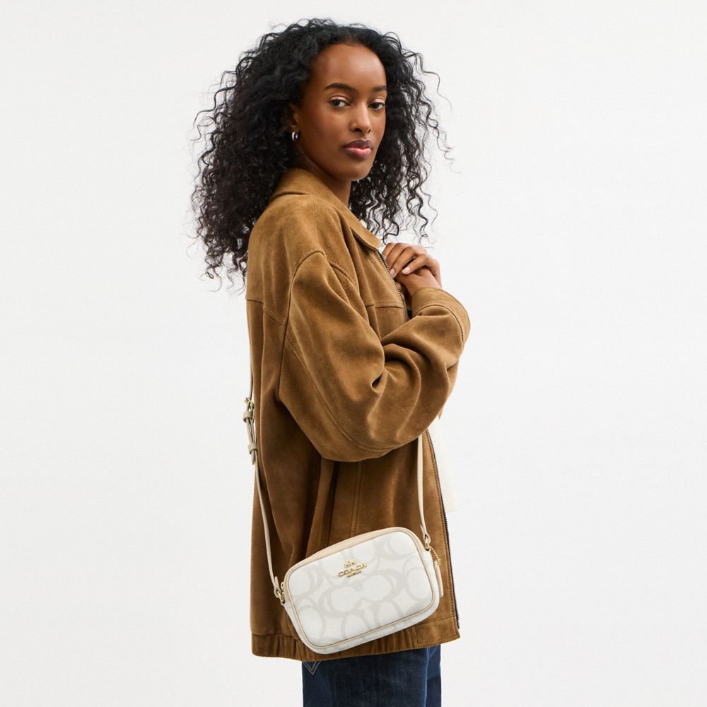 COACH®,Mini Jamie Camera Bag In Sketch Signature Canvas,