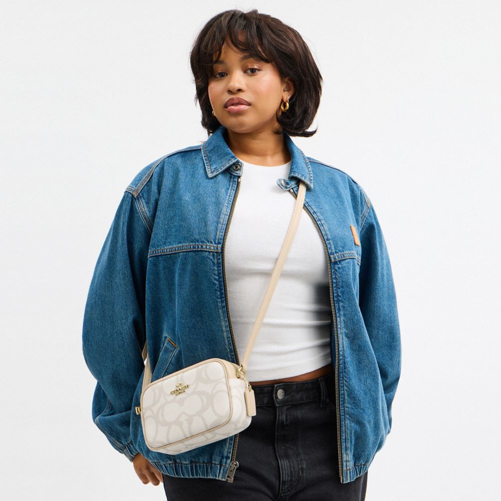 COACH®,Mini Jamie Camera Bag In Sketch Signature Canvas,