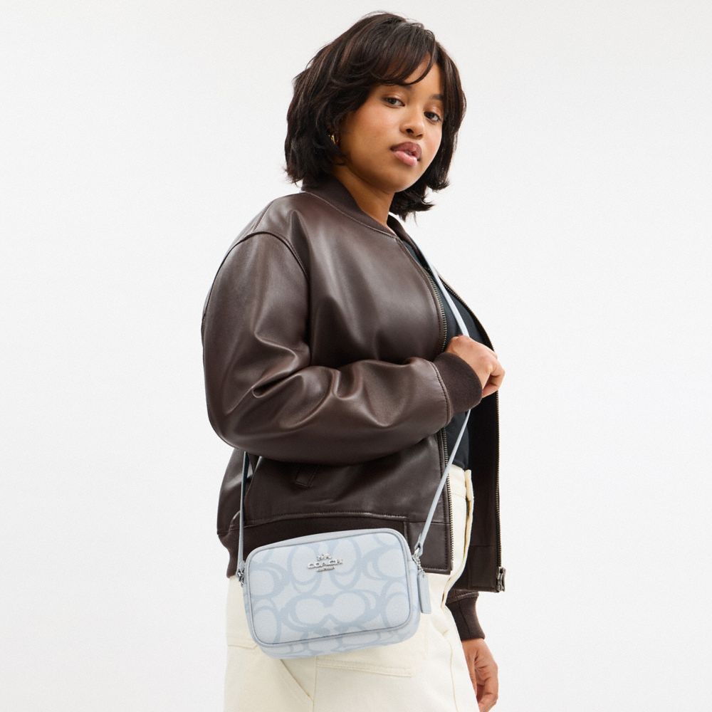 COACH®,Mini Jamie Camera Bag In Sketch Signature Canvas,