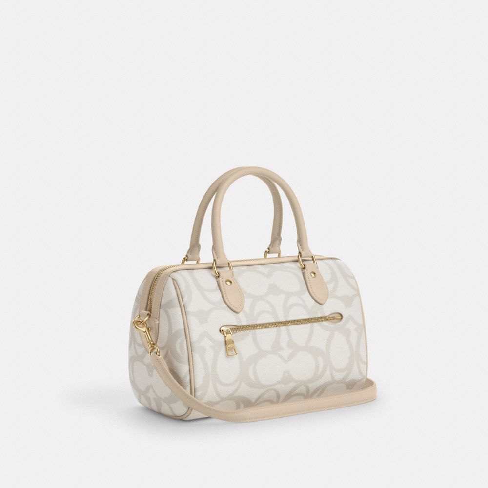 COACH®,Rowan Satchel Bag In Sketch Signature Canvas,,Angle View