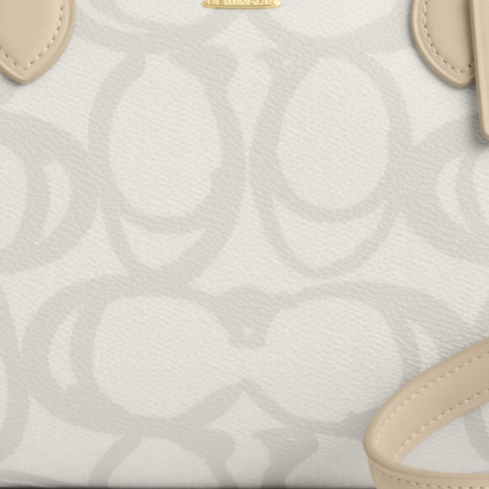 COACH®,Rowan Satchel Bag In Sketch Signature Canvas,,Closer View