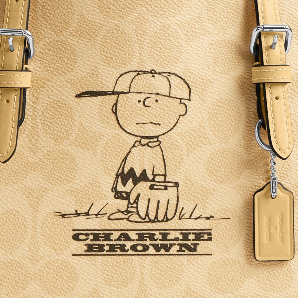 【COACH X PEANUTS】モリー トート バッグ 25・シグネチャー キャンバス・チャーリー・ブラウン 6