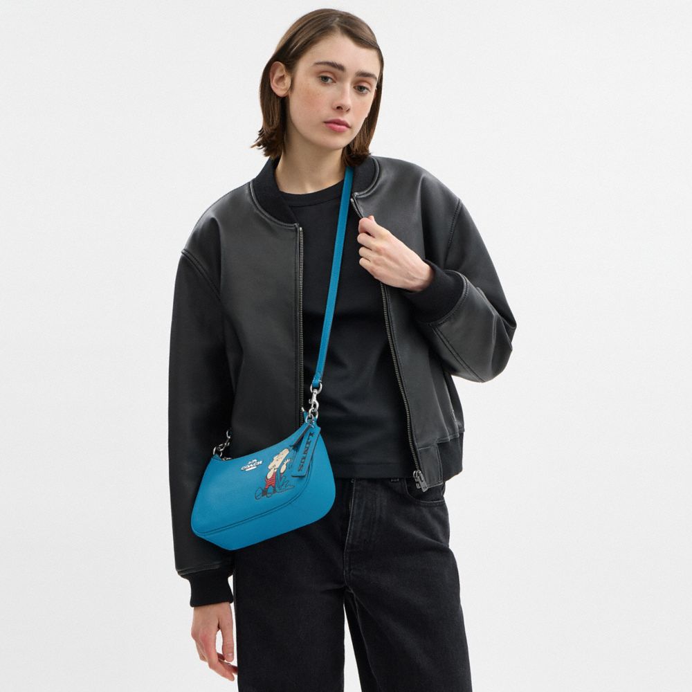 COACH®,Coach X Peanuts Teri Shoulder Bag With Linus,