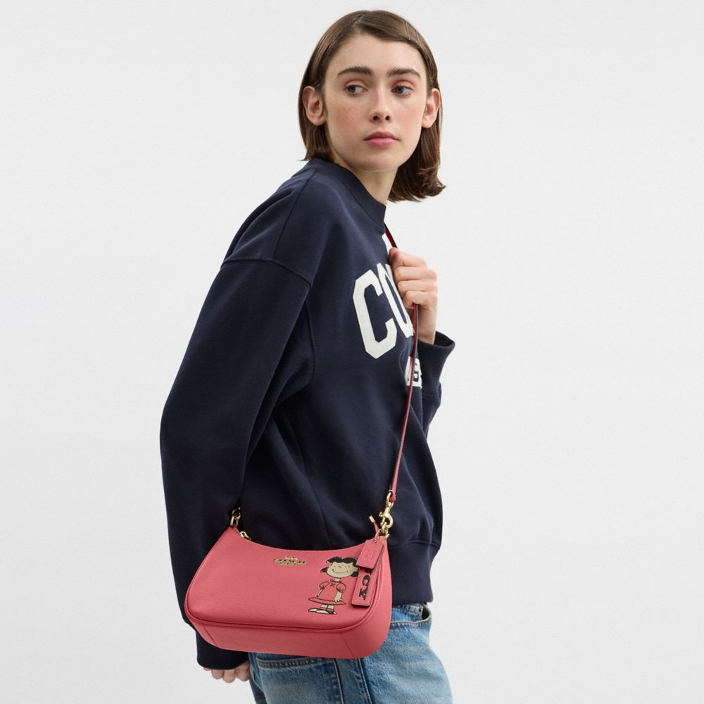 COACH®,Coach X Peanuts Teri Shoulder Bag With Lucy,