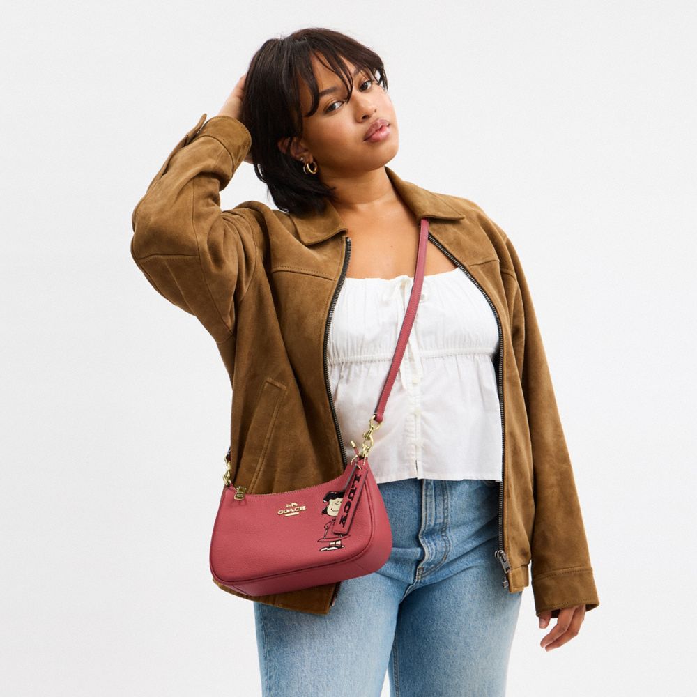 COACH®,Coach X Peanuts Teri Shoulder Bag With Lucy,