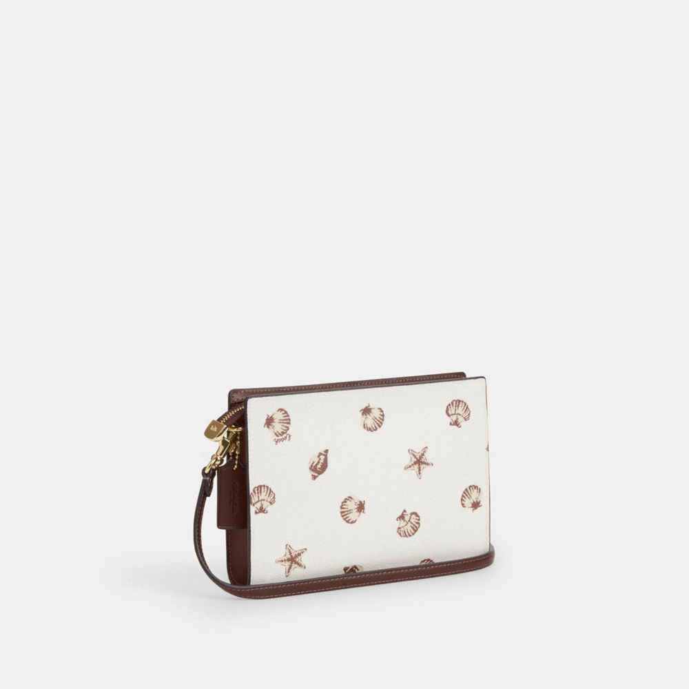 COACH®,Slim Crossbody Bag With Shell Print,,Angle View