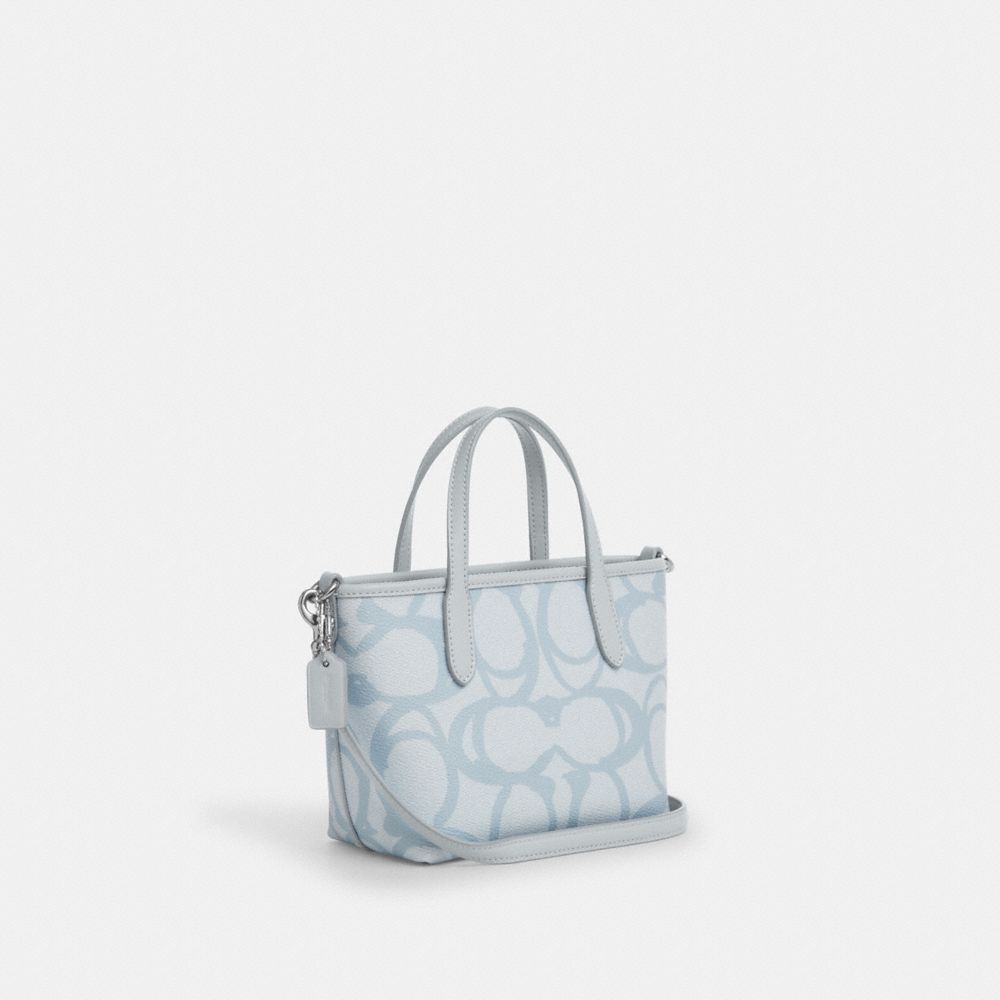COACH®,City Mini Tote Bag In Sketch Signature Canvas,,Angle View