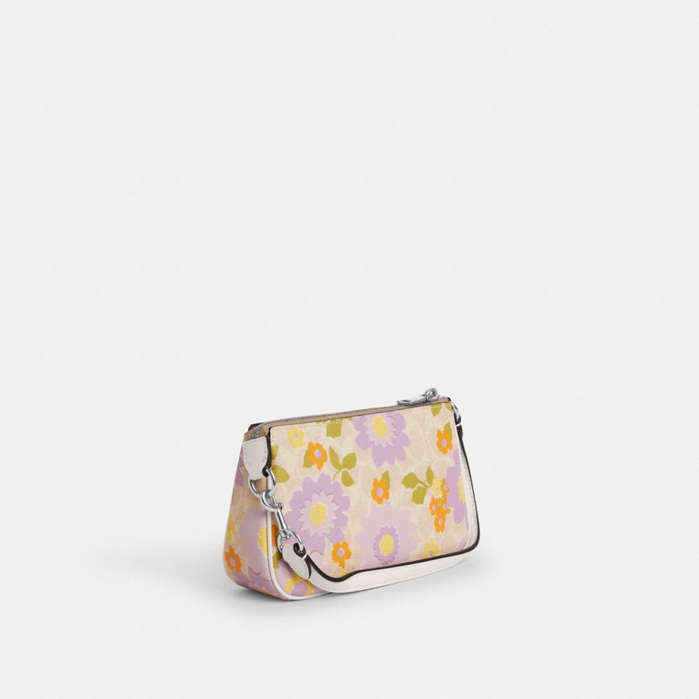 COACH®,Nolita 19 In Signature Canvas With Floral Print,,Angle View