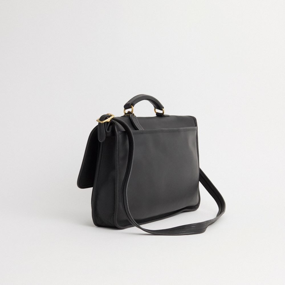 COACH®,Vintage Metropolitan Brief,Black,Angle View