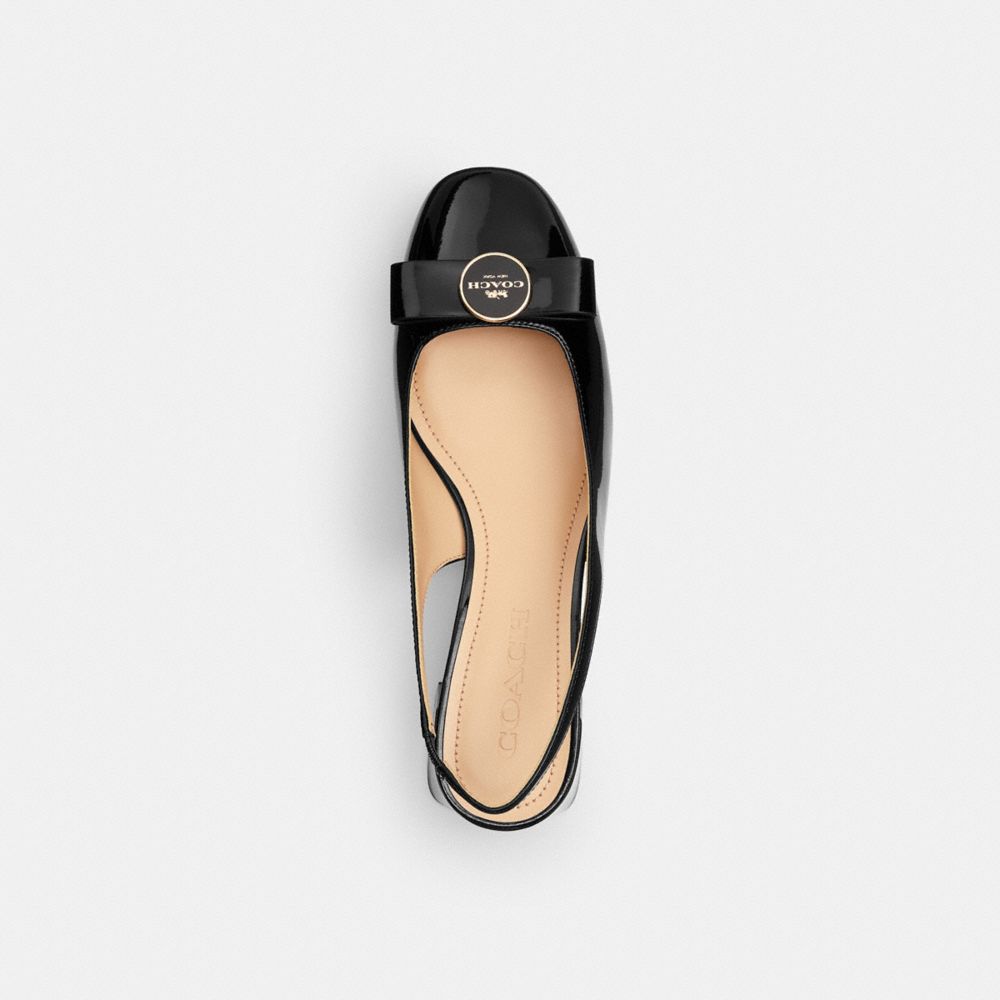 COACH®,Plaque Ballet Pump,,Inside View,Top View