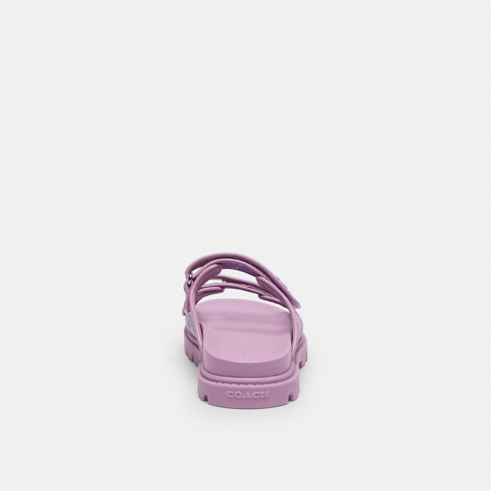 COACH®,Two Band Sport Slide With Floral Print,Lavender,Alternate View
