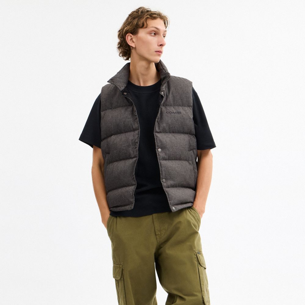 COACH®,Solid Down Vest,,Scale View