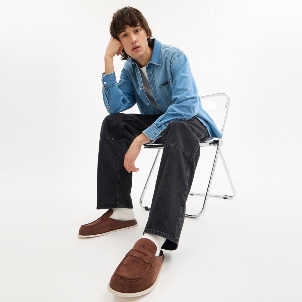 COACH®,Loafer Mule,,Detail View